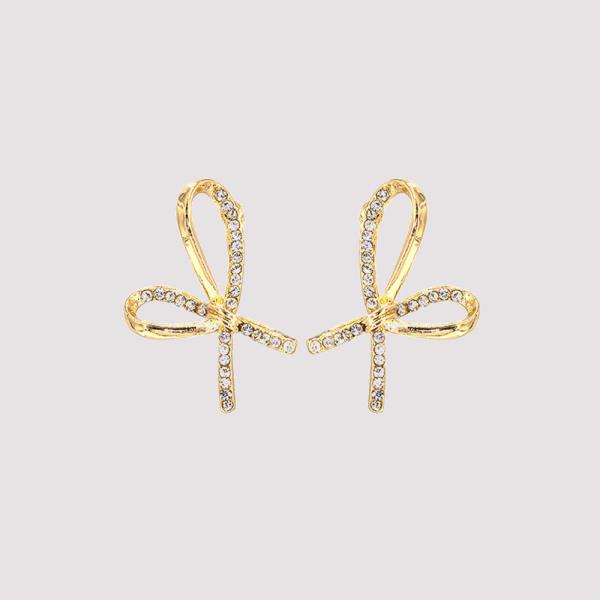 BOW SIDEWAYS POST EARRING