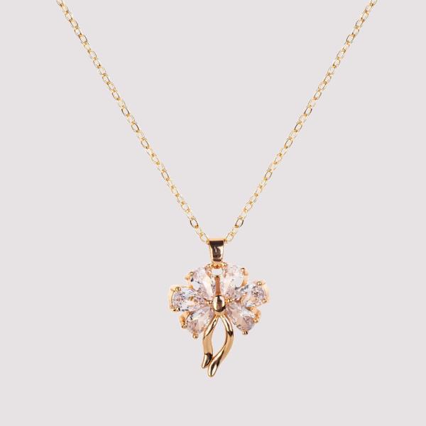 CZ FLOWER NECKLACE