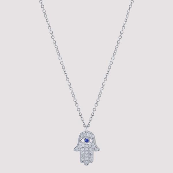 CZ HAMSA DAINTY NECKLACE