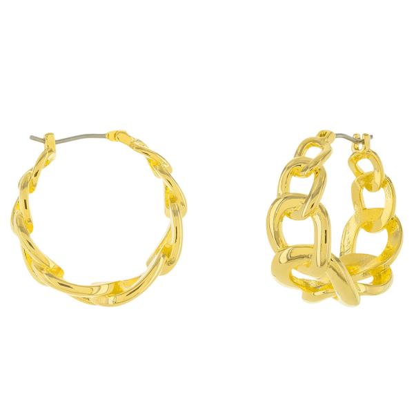CURB LINK MINI HOOP EARRING