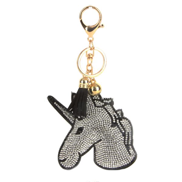 RHINESTONE UNICORN KEYCHAIN