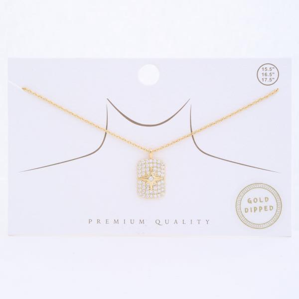 GOLD DIPPED PENDANT DAINTY NECKLACE