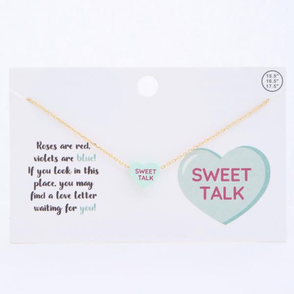 SWEET TALK HEART PENDANT DAINTY NECKLACE