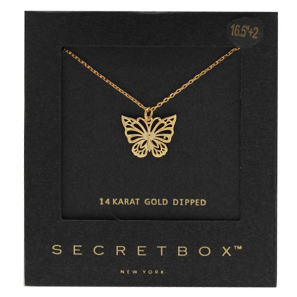 14K GOLD DIPPED BUTTERFLY NECKLACE