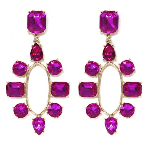 CRYSTAL STONE DANGLE EARRING