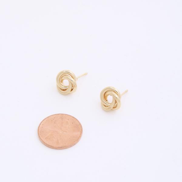 KNOT 14K GOLD DIPPED HOOP EARRING