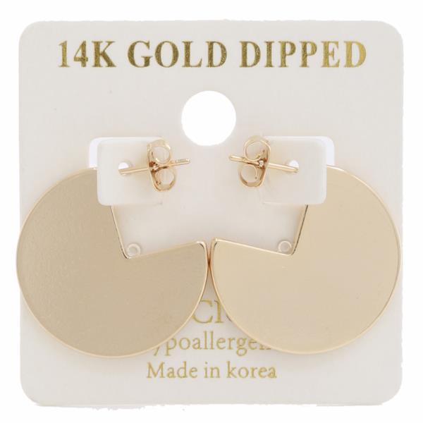 ROUND 14K GOLD DIPPED EARRING