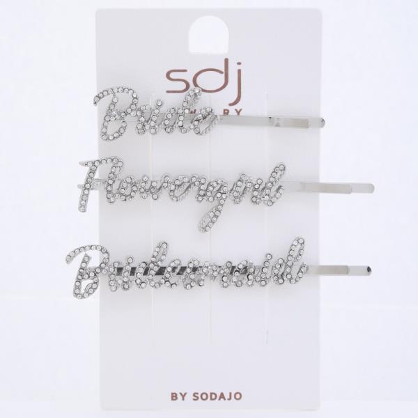 SODAJO BRIDE RHINESTONE PAIR PIN SET