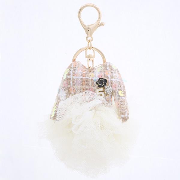 TULLE POM POM KEYCHAIN