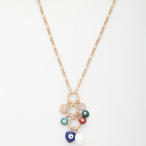 PEARL EYE BEAD PENDANT NECKLACE
