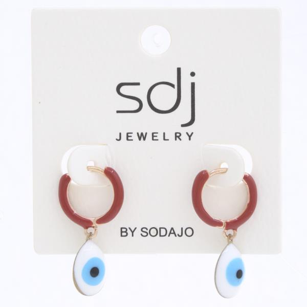 SODAJO TEARDROP EYE HUGGIE EARRING