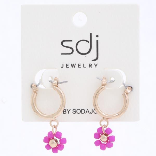 SODAJO FLOWER MINI HOOP EARRING