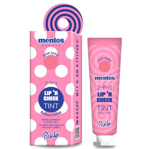 RUDE COSMETICS MENTOS 2 IN 1 LIP N CHEEK TINT PINK SAND