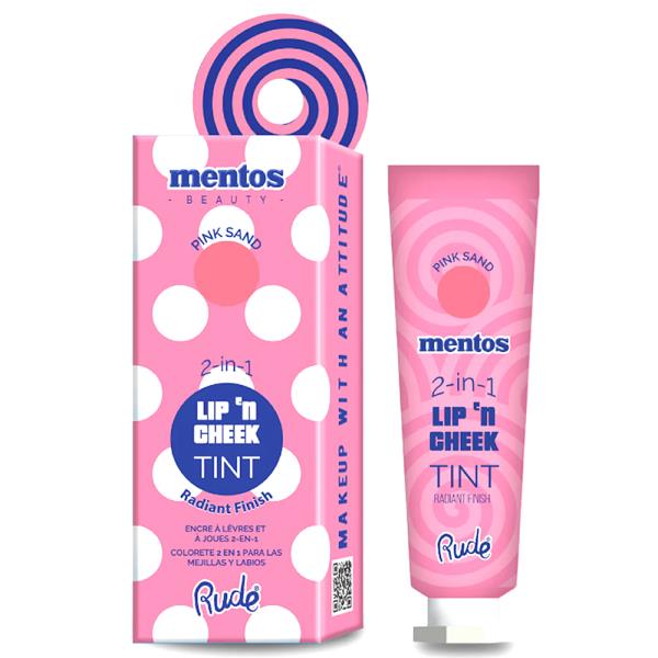 RUDE COSMETICS MENTOS 2 IN 1 LIP N CHEEK TINT DEEP ROSE