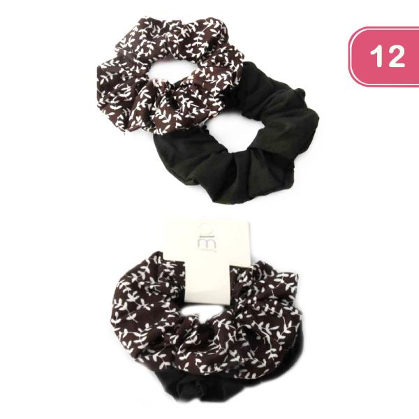 LEAVES SCRUNCHIE PAIR (12 UNITS)