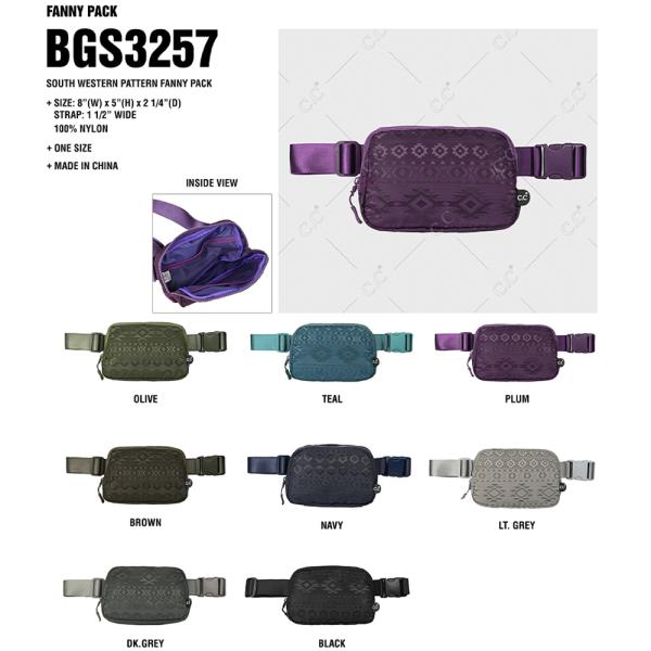 CC SOUTH WESTERN PATTERN FANNY PACK