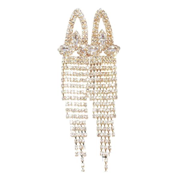 ELEGANT RHINESTONE EVENING EARRING