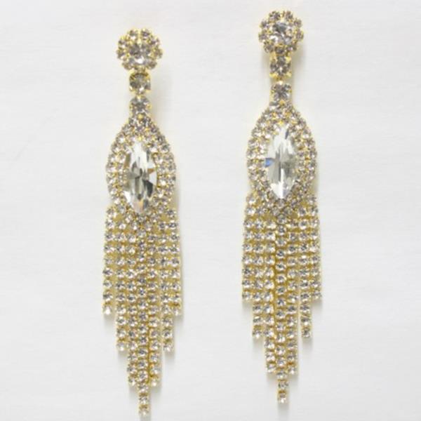 MARQUISE RHINESTONE DANGLE EARRING