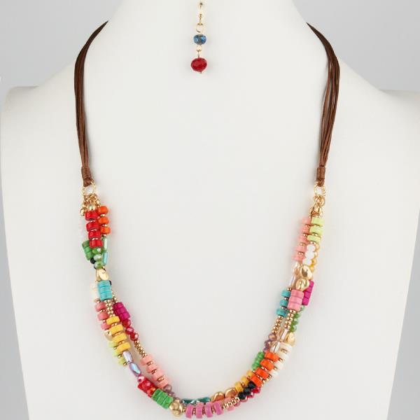 BEADED TWISTED NECKLACE