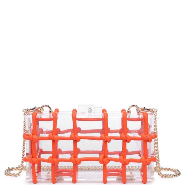 STYLISH SEE THROUGH DESIGN YESENIA EVENING BAG
