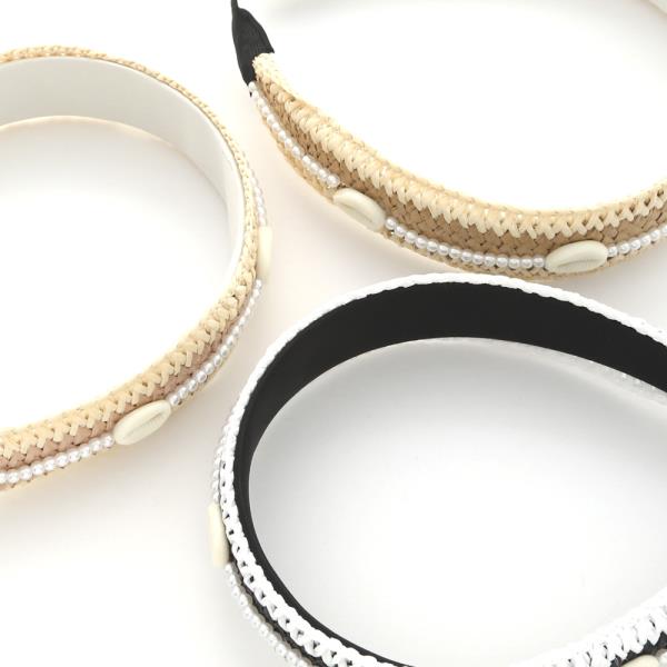 SEASHELL PEARL BEAD HEADBAND