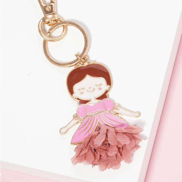 KIDS PRINCESS ENAMEL KEYCHAIN