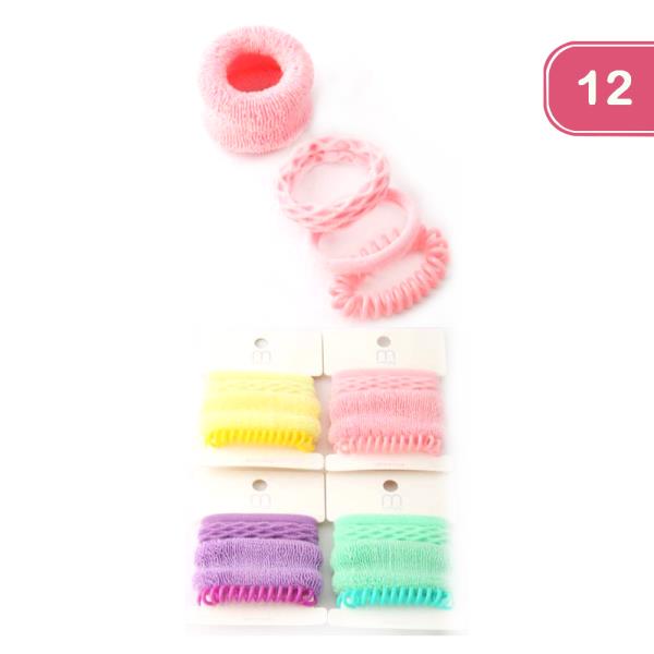 ASSORTED HAIR TIES SET (12 UNITS)