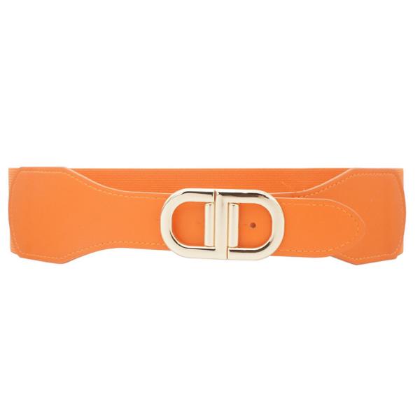 OVAL LINED BUCKLE ELASTIC BELT