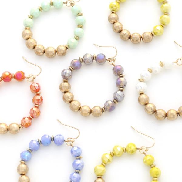 CCB BEADED CIRCLE EARRING