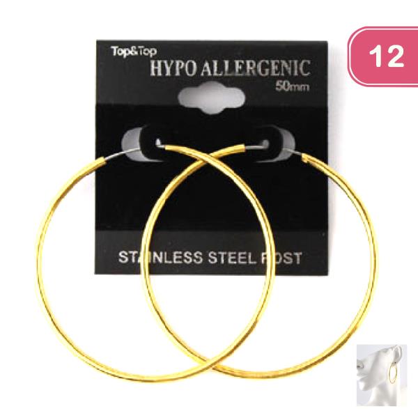 FASHION HOOP EARRING (12 UNITS)
