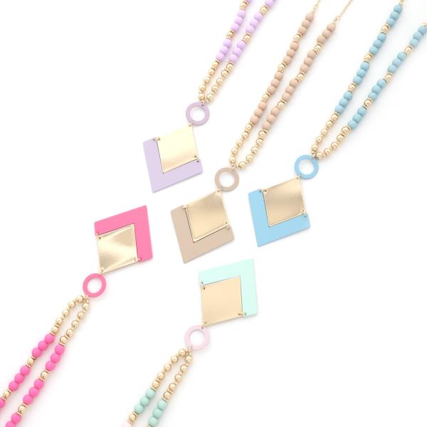 GEOMETRIC SHAPE BEADED NECKLACE