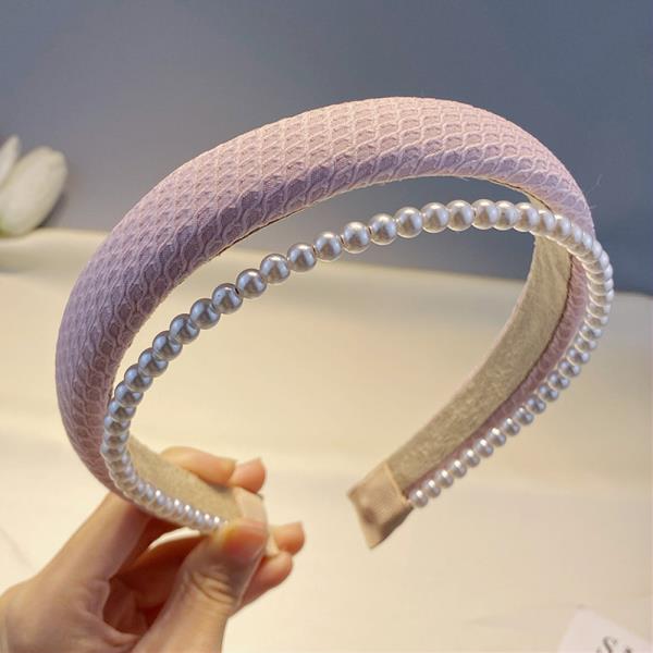 PEARL BEAD DOUBLE HEADBAND