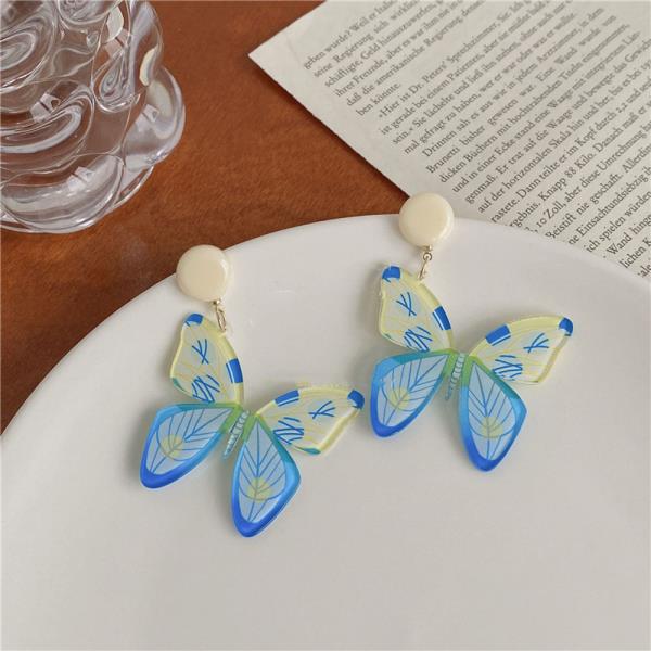 COLORFUL BUTTERFLY DANGLE EARRING