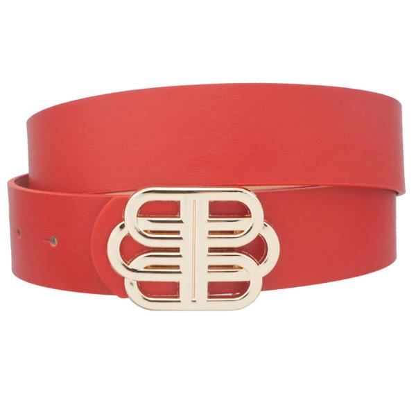 OVERLAPPED MIRROR LOOPED BUCKLE BELT