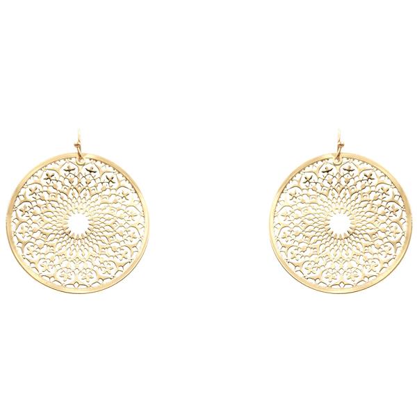ROUND METAL EARRING