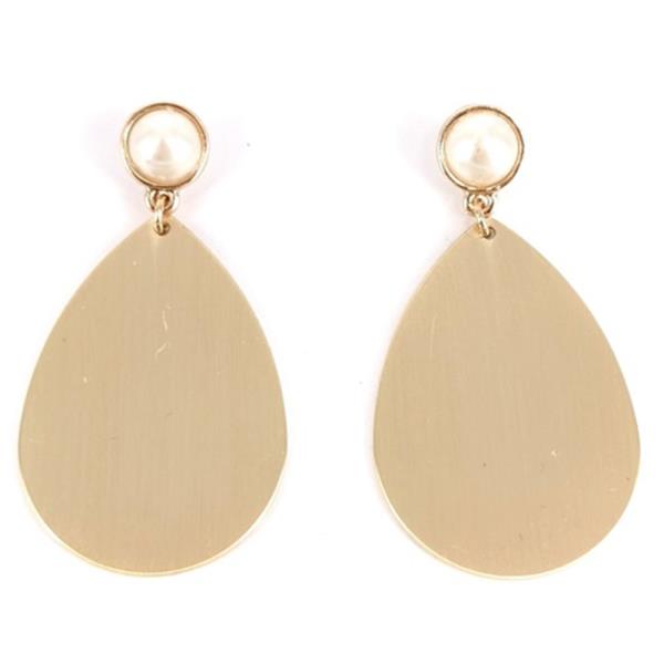 PEARL BEAD TEARDROP DANGLE EARRING