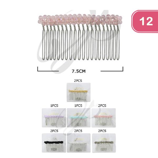 BEAD BRIDAL COMB (12 UNITS)
