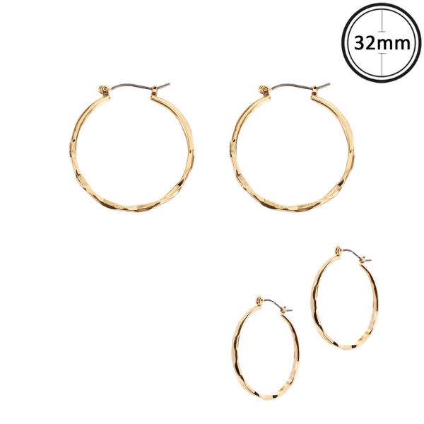 BRASS HOOP PIN CATCH EARRING