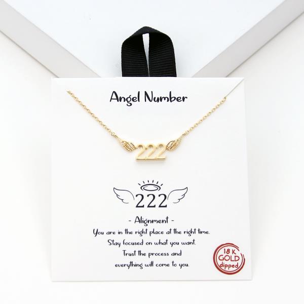 18K GOLD DIPPED ANGELS NUMBER NECKLACE