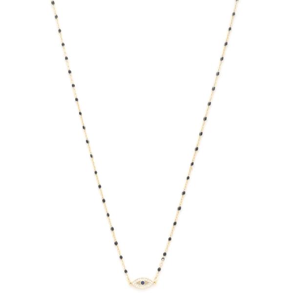 EVIL EYE CHARM BEADED NECKLACE
