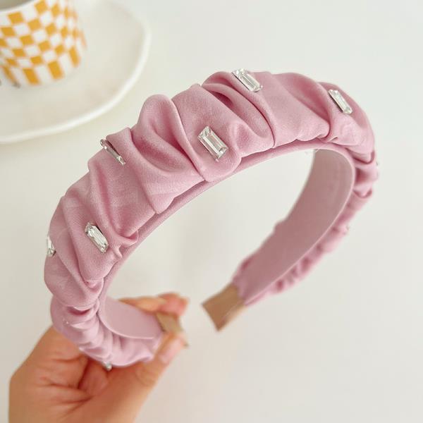 PLEAT STONE STUDDED HEADBAND