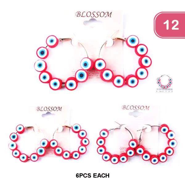 EVIL EYE EARRING (12 UNITS)