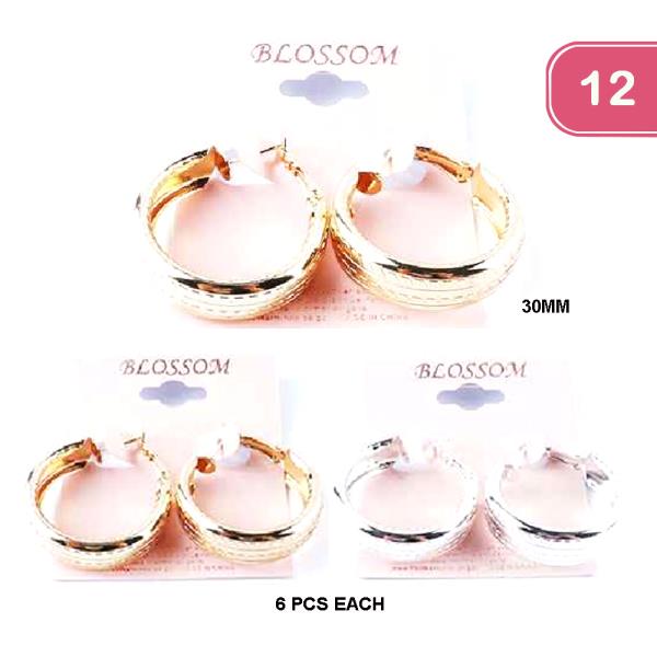 METAL HOOP EARRING (12 UNITS)