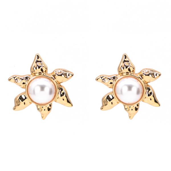 IRREG STAR PEARL EARRING