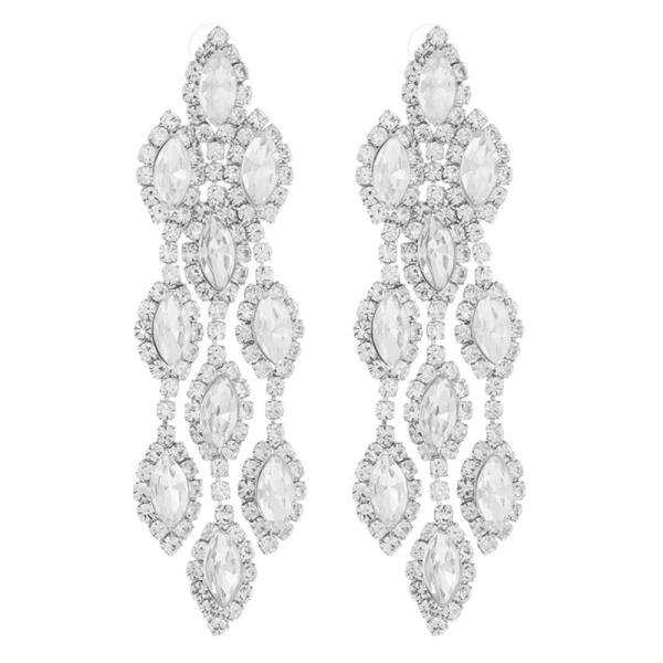 RHINESTONE MARQUISE DANGLE EARRING