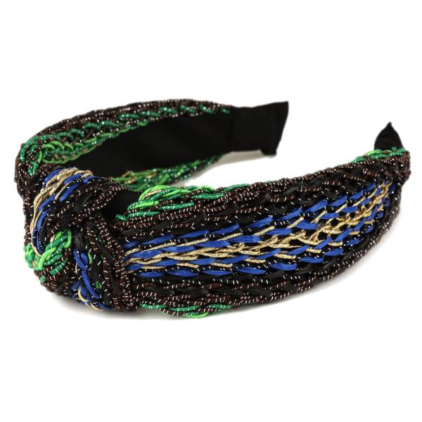 RATTAN WOVEN MID KNOT HEADBAND