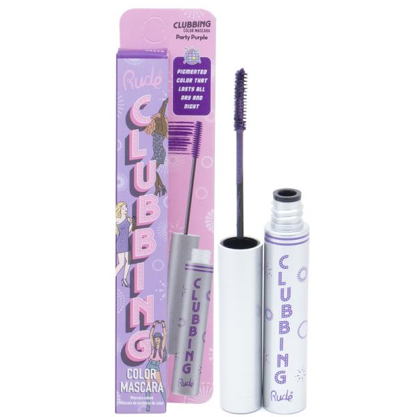 RUDE COSMETICS CLUBBING COLOR MASCARA PARTY PURPLE