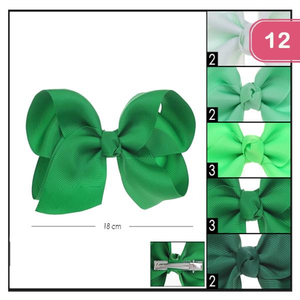 RIBBON HAIR BOW (12 UNITS)