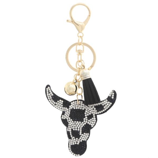 CATTLE RHINESTONE KEYCHAIN