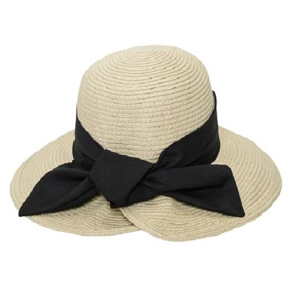 STRAW BACK SIDE RIBBON SUN HAT